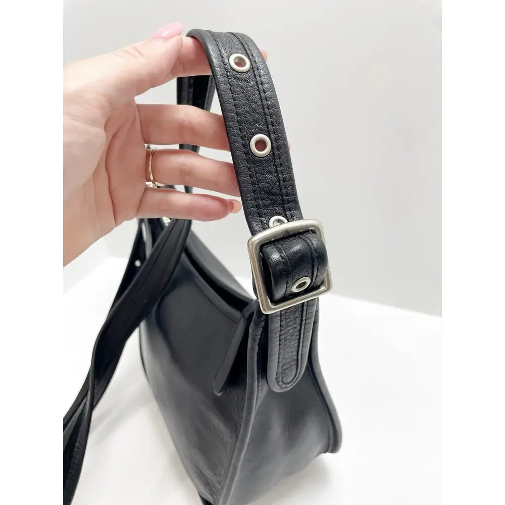 Coach #9950 Janice's Legacy Bag Black Silver Leather Crossbody Bag Vintage